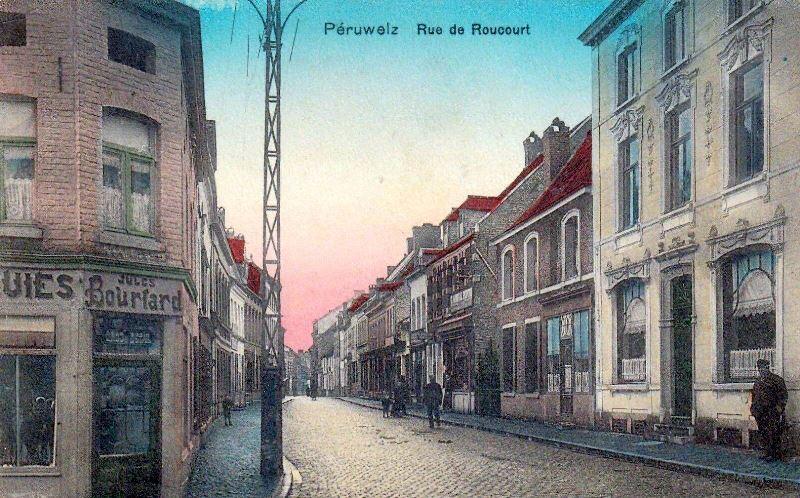Ak belgien peruwelz rue de rouccurt fp 1916